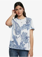 White T-Shirt Desigual TS Popasley - Women