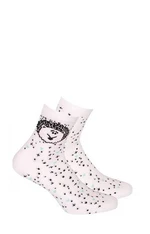 Gatta G44.01N Cottoline girls' socks patterned 33-38 white 232