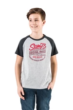 Grey boys' T-shirt with SAM 73 print