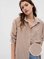 Light brown women's oversize shirt GAP