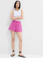 Dark Pink Women's Striped Gap Shorts