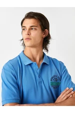 Koton College Embroidered Polo Neck T-Shirt