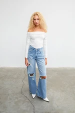 VATKALI Distressed wide leg jeans