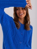 Cobalt Blue Cable Knit Sweater