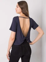 Navy blue casual blouse Giselle RUE PARIS