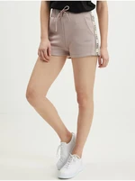 Beige Womens Sweatpants Shorts Guess Britney - Women