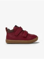 Burgundy Kids' Leather Camper Sneakers - Boys