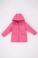 DEFACTO Baby Girls Water Repellent Combed Cotton Lined Hooded Coat