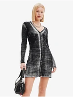 Grey-Black Dress Desigual Asturias - Women