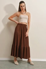 Bigdart 1886 Brown Women's Crinkle Skirt