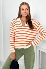 Striped sweater orange