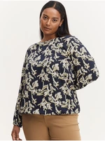 White-blue floral blouse Fransa