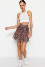 Trendyol Multicolor Lined Flounce Chiffon Mini Woven Skirt