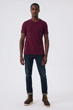 Lee Cooper Twingos 6 Pánské Pique tričko s kulatým výstřihem, barva burgundy