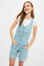 Trendyol Blue Pocket részletes Zipper Farmer Overall