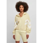 Women's Batwing Sweatshirt Soft Yellow/White