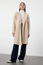 Trendyol Stone Covered Soft Textured Unlined Knitted Cashmere Coat