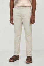 Nohavice Pepe Jeans SLIM CHINO 2 pánske, béžová farba, rovné, PM211699