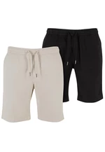 Men's Stretch Twill 2-Pack Shorts - Beige+Black