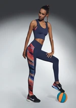 Bas Bleu RAINBOW sports leggings with colorful stripes and stitching