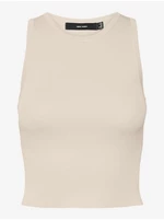 Beige women's crop top Vero Moda Ginny