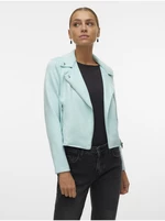 Light blue women's jacket in suede finish Vero Moda Jose - Women