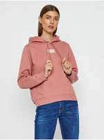 Diesel Mikina - FANGSHECOSMALLOGO SWEATSHIRT ružová