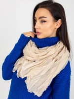 Creamy viscose scarf with pleats