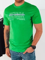 Men's T-shirt with print, green Dstreet