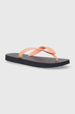 Žabky Tommy Jeans TJW LOGO FLIP FLOP dámske, oranžová farba, na plochom podpätku, EN0EN02447