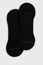 Ponožky Calvin Klein (2-pak) pánske, čierna farba, 701218708