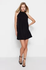 Trendyol Black Halterneck Mini Stretchy Knit Dress