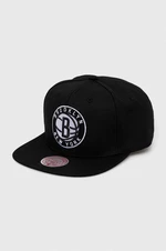 Kšiltovka Mitchell&Ness Brooklyn Nets černá barva, s aplikací