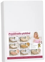 Plátené prestieradlo s gumou 90x200 172/201 biela