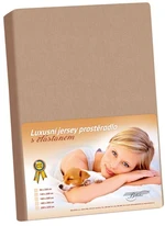 Jersey s elastanom prestieradlo 100x200 313 kávová KL8