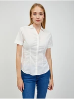 ORSAY Cream Short Sleeve Shirt - Women