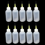 10Pieces Needles Applicator Translucent Bottle for Acrylic Painting Small Gluing Project Quilling DIY