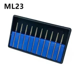 10pcs Dentist Tools Diamond Nail Drill Milling Cutter Dental Grinding Polish Burs Nail Drill Polisher 2.35mm Shank ML23