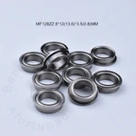 Flange Bearing 10pcs MF128ZZ 8*12(13.6)*3.5(mm) Free shipping chrome steel Metal Sealed High speed Mechanical equipment parts