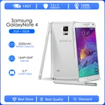 Samsung Note 4 NOTE4 Refurbished-Original N910A/ N910V/N910F/N9100 16GB 3GB RAM Unlocked Cell Phones 5.7 " 16MP Phone