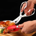 Kitchen Scissors Barbecue Scissors Chicken Bone Kitchen Shears Fish Cutter Stainless Steel Scissors Scale Clean Cook Knife