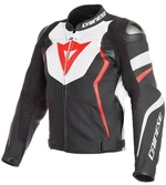 Dainese Avro 4 Black Matt/White/Fluo Red 58 Kurtka skórzana