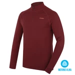 Husky Aron Zip M XL, bordo Pánská merino mikina