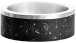 Gravelli Stylový betonový prsten Edge Fragments Edition ocelová/atracitová GJRUFSA002 53 mm