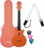 Cascha Carbon Fibre Set Koncertní ukulele Oranžová