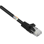 Basetech BT-2270738 RJ45 sieťové káble, prepojovacie káble CAT 5e U/UTP 3.00 m čierna s ochranou 1 ks