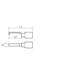 Weidmüller 9036290000 káblová koncovka tvar háčika 0.205 mm² 1.50 mm² čiastočne izolované čierna 100 ks