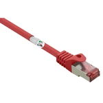 Renkforce RF-3432078 RJ45 sieťové káble, prepojovacie káble CAT 6 S/FTP 20.00 m červená s ochranou, pozlátené kontakty,