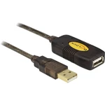 Delock #####USB-Kabel USB 2.0 #####USB-A Stecker, #####USB-A Buchse 30.00 m čierna pozlátené kontakty, UL certifikácia