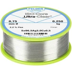 Felder Löttechnik ISO-Core "Ultra Clear" SAC305 spájkovací cín cievka Sn96,5Ag3Cu0,5 0.250 kg 0.75 mm